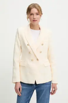 Answear Lab sacou culoarea bej, un singur rand de nasturi, neted imagine