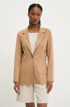Answear Lab sacou culoarea bej, un singur rand de nasturi, neted imagine