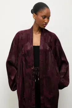 Answear.LAB sacou culoarea bordo, desfacut, modelator imagine