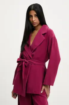 Answear Lab sacou culoarea bordo, oversize, neted imagine