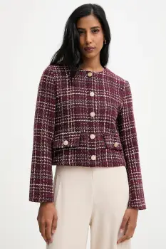 Answear.LAB sacou culoarea bordo, un singur rand de nasturi, modelator imagine