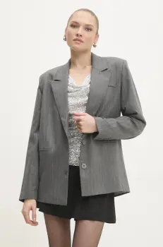 Answear Lab sacou culoarea gri, un singur rand de nasturi, modelator imagine