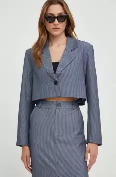 Answear Lab sacou culoarea gri, un singur rand de nasturi, modelator imagine