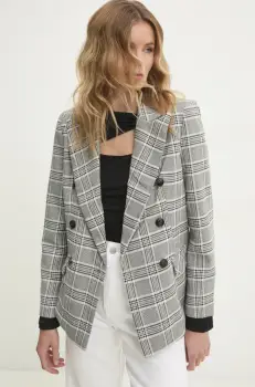 Answear Lab sacou culoarea gri, un singur rand de nasturi, modelator imagine