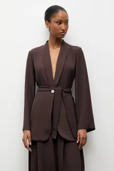 Answear.LAB sacou culoarea maro, un singur rand de nasturi, neted imagine