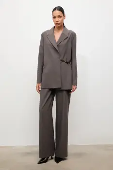 Answear.LAB sacou culoarea maro, un singur rand de nasturi, neted imagine