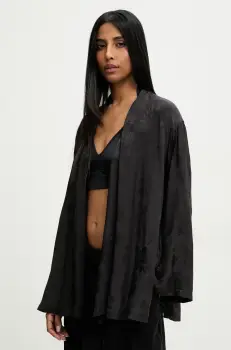 Answear Lab sacou culoarea negru, desfacut, modelator imagine