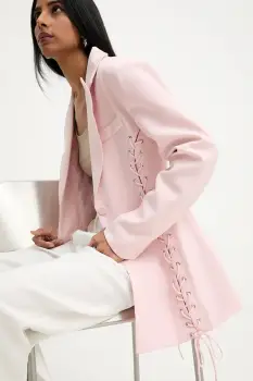 Answear Lab sacou culoarea negru, un singur rand de nasturi, neted imagine