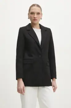 Answear Lab sacou culoarea negru, un singur rand de nasturi, neted imagine