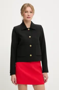 Answear Lab sacou culoarea negru, un singur rand de nasturi, neted imagine