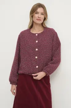 Answear Lab sacou culoarea rosu, un singur rand de nasturi, modelator imagine