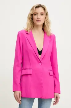 Answear Lab sacou culoarea roz, un singur rand de nasturi, neted imagine
