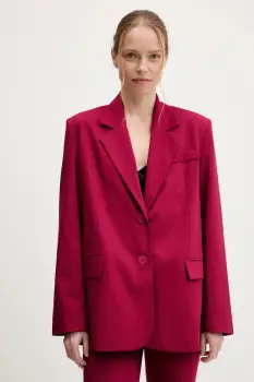 Answear Lab sacou culoarea roz, un singur rand de nasturi, neted imagine