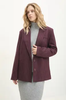 Answear Lab sacou culoarea violet, un singur rand de nasturi, modelator imagine