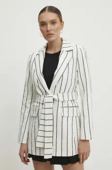 Answear Lab sacou de in culoarea alb, un singur rand de nasturi, modelator imagine