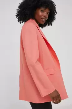 Answear Lab sacou de in culoarea portocaliu, desfacut, neted imagine