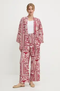 Answear Lab sacou si pantaloni culoarea rosu imagine