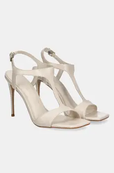 Answear Lab sandale de piele culoarea bej imagine