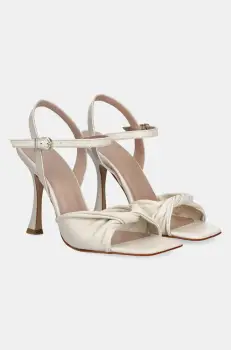 Answear Lab sandale de piele culoarea bej imagine