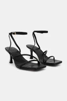 Answear Lab sandale de piele culoarea negru imagine