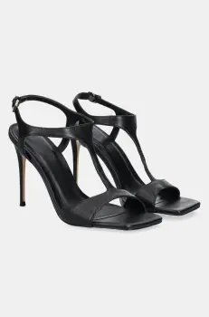 Answear Lab sandale de piele culoarea negru imagine