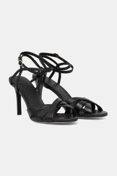 Answear Lab sandale de piele culoarea negru imagine