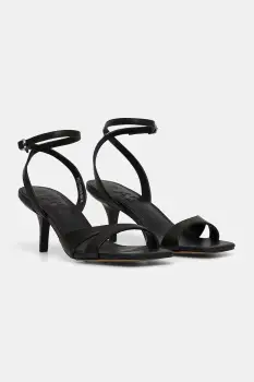 Answear Lab sandale de piele culoarea negru imagine