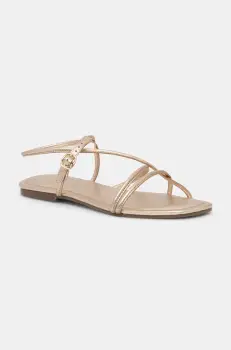 Answear Lab sandale de piele femei, culoarea auriu imagine