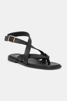 Answear Lab sandale de piele femei, culoarea negru imagine