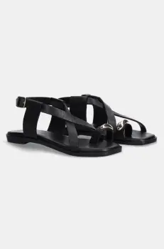 Answear Lab sandale de piele femei, culoarea negru imagine