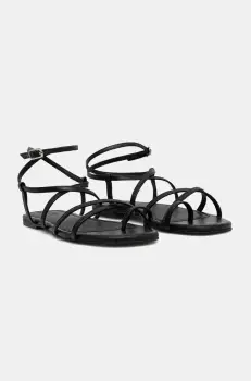 Answear Lab sandale de piele femei, culoarea negru imagine