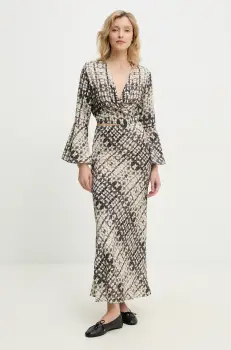 Answear Lab set - bluza si fusta femei, culoarea bej imagine