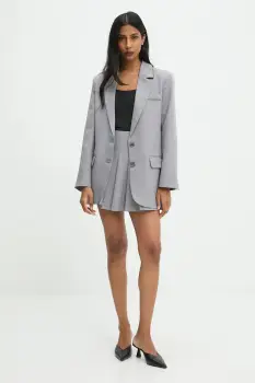 Answear.LAB set - jacheta si pantaloni culotte culoarea gri imagine