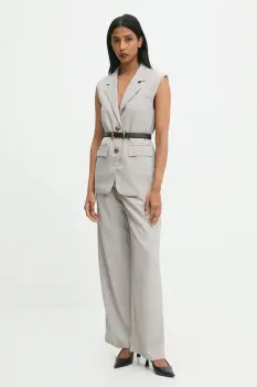 Answear.LAB set - vesta si pantaloni culoarea gri imagine