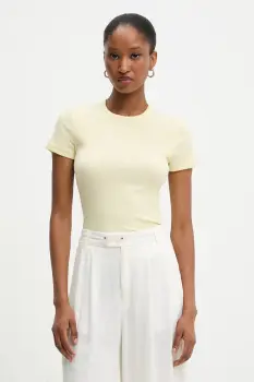 Answear Lab tricou culoarea galben imagine