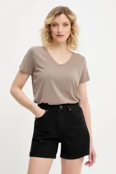 Answear Lab tricou culoarea maro imagine