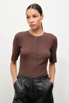 Answear.LAB tricou culoarea maro imagine