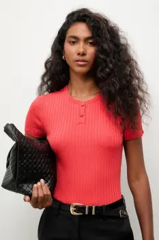 Answear.LAB tricou culoarea portocaliu imagine