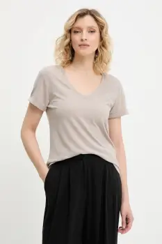 Answear Lab tricou de in culoarea maro imagine