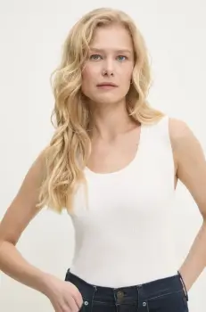 Answear Lab tricou din amestec de lana culoarea bej imagine