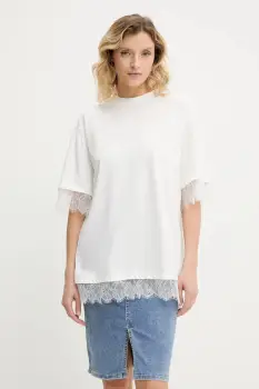 Answear Lab tricou din bumbac culoarea alb imagine