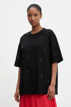 Answear.LAB tricou din bumbac culoarea negru imagine