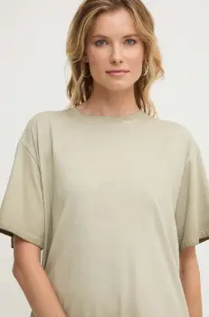 Answear Lab tricou din bumbac femei, culoarea verde imagine