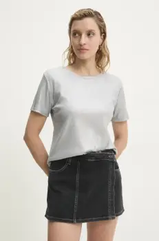 Answear Lab tricou femei, culoarea argintiu imagine