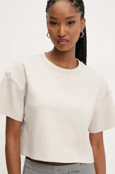 Answear Lab tricou femei, culoarea bej imagine