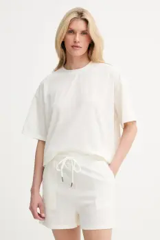 Answear Lab tricou si pantaloni scurti culoarea alb imagine