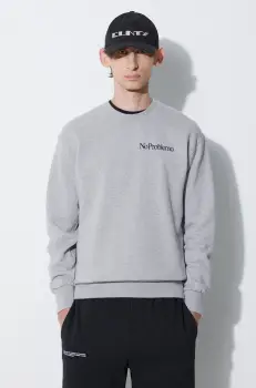 Aries hanorac de bumbac barbati, culoarea gri, cu imprimeu imagine