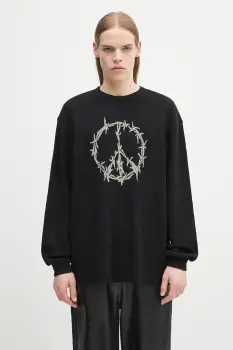Aries hanorac de bumbac Peace Press Gothic Waffle LS Tee imagine