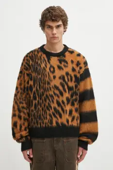 Aries pulover din amestec de lana Brushed Leopard imagine