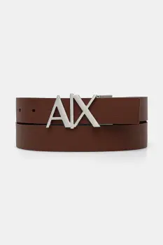 Armani Exchange curea de piele cu doua fete imagine